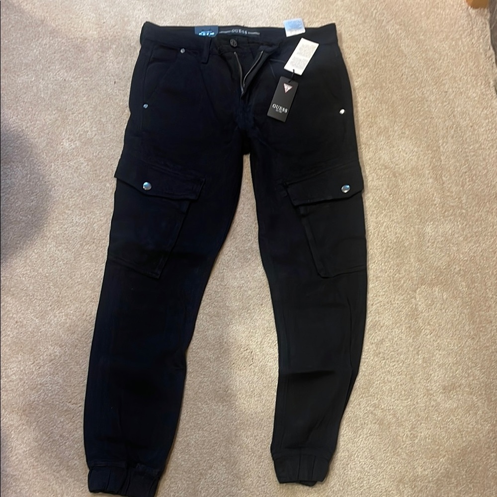 Black Cargo Jogger Pants